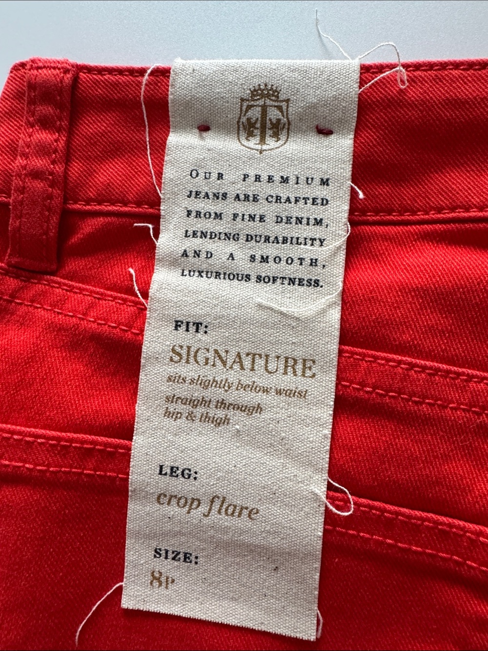 Talbots Bright Red Flare Jeans - Picture 3 of 4